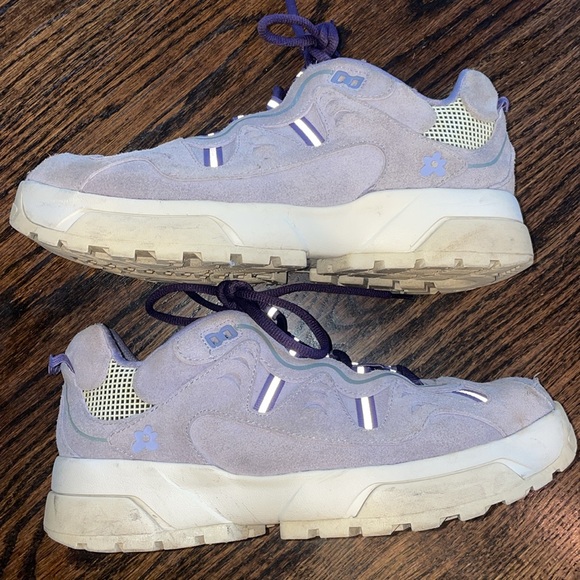 Converse Gold Le Fleur Purple Sneakers - Picture 3 of 5